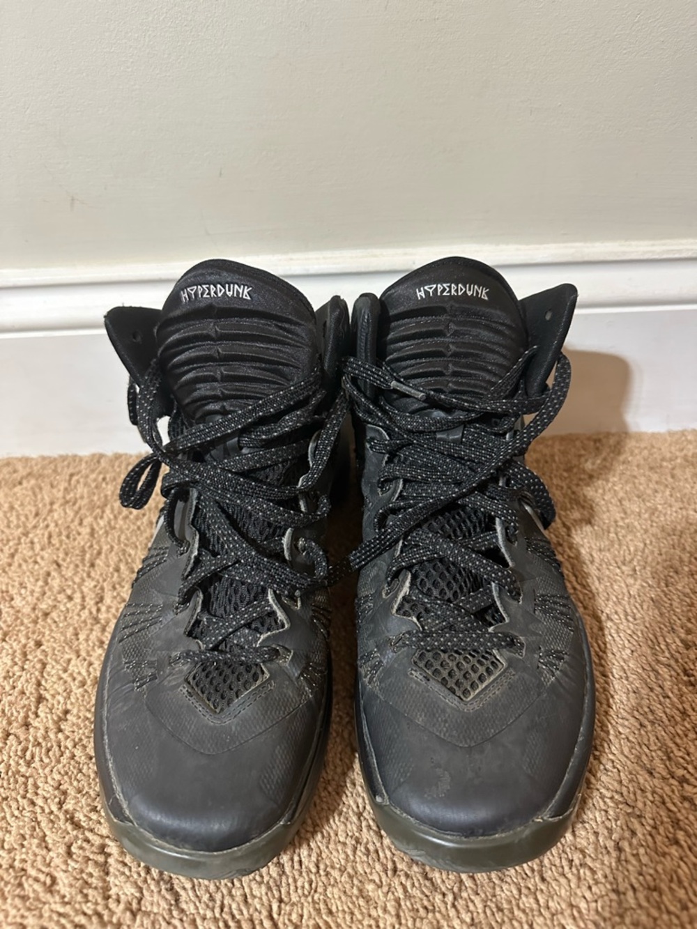 Nike Hyperdunk Basketball Shoes 2014 Men Size 7.5 Blackout 599537-002